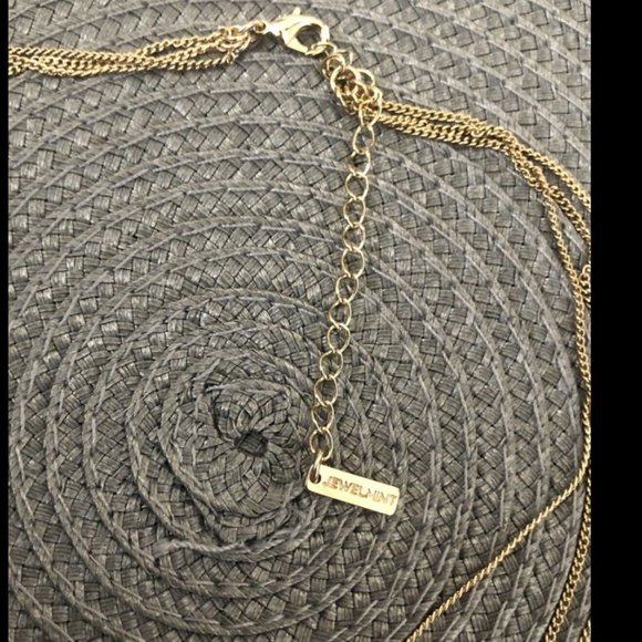 Jewelmint Pastel Points Triangle Fashion Multistrand Necklace Gold Pink Enamel - Picture 5 of 8